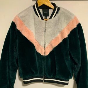 Faux Fur Bomber Jacket
